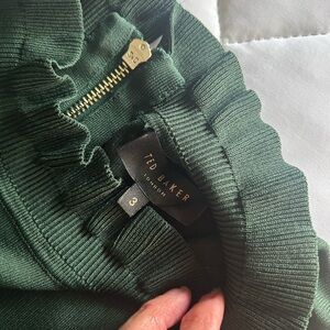 Ted Baker Forest Green Knit with Gold Zipper